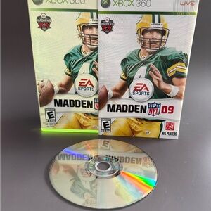 Madden NFL 09 Xbox 360 Game with Case